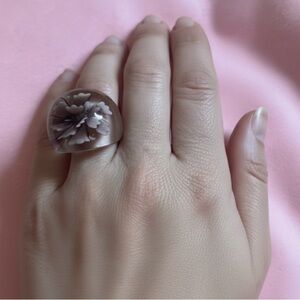 11# Beautiful Floral Murano Glass Ring